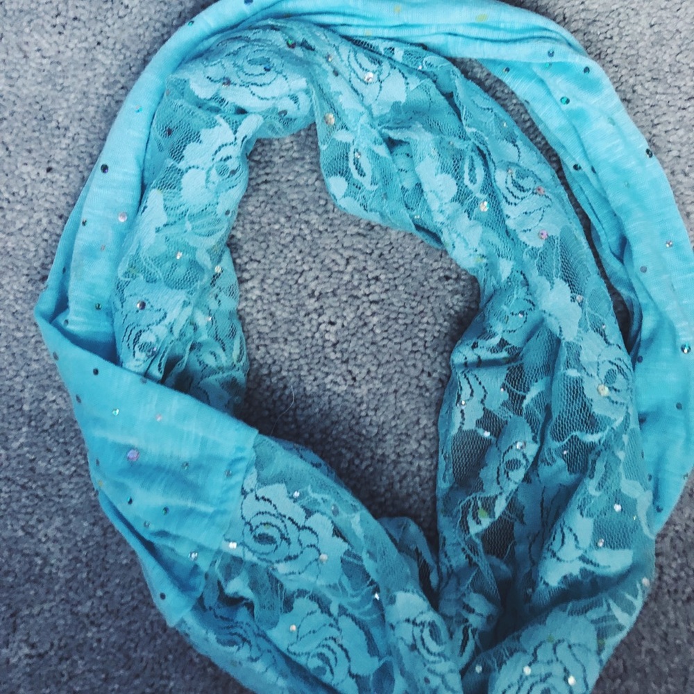 Sky blue infinity scarf